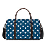 White And Blue USA Star Pattern Print Duffle Bag