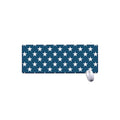 White And Blue USA Star Pattern Print Extended Mouse Pad