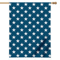 White And Blue USA Star Pattern Print House Flag