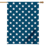 White And Blue USA Star Pattern Print House Flag