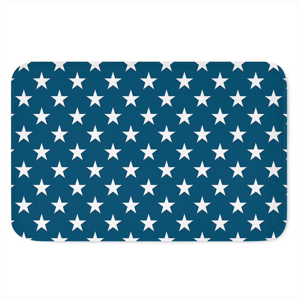 White And Blue USA Star Pattern Print Indoor Door Mat