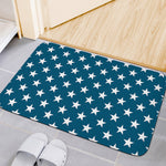 White And Blue USA Star Pattern Print Indoor Door Mat
