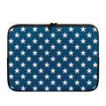 White And Blue USA Star Pattern Print Laptop Sleeve
