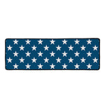White And Blue USA Star Pattern Print Long Kitchen Mat