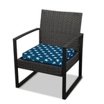 White And Blue USA Star Pattern Print Outdoor Seat Cushion Cover