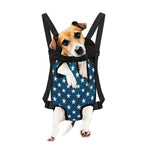 White And Blue USA Star Pattern Print Pet Carrier Backpack