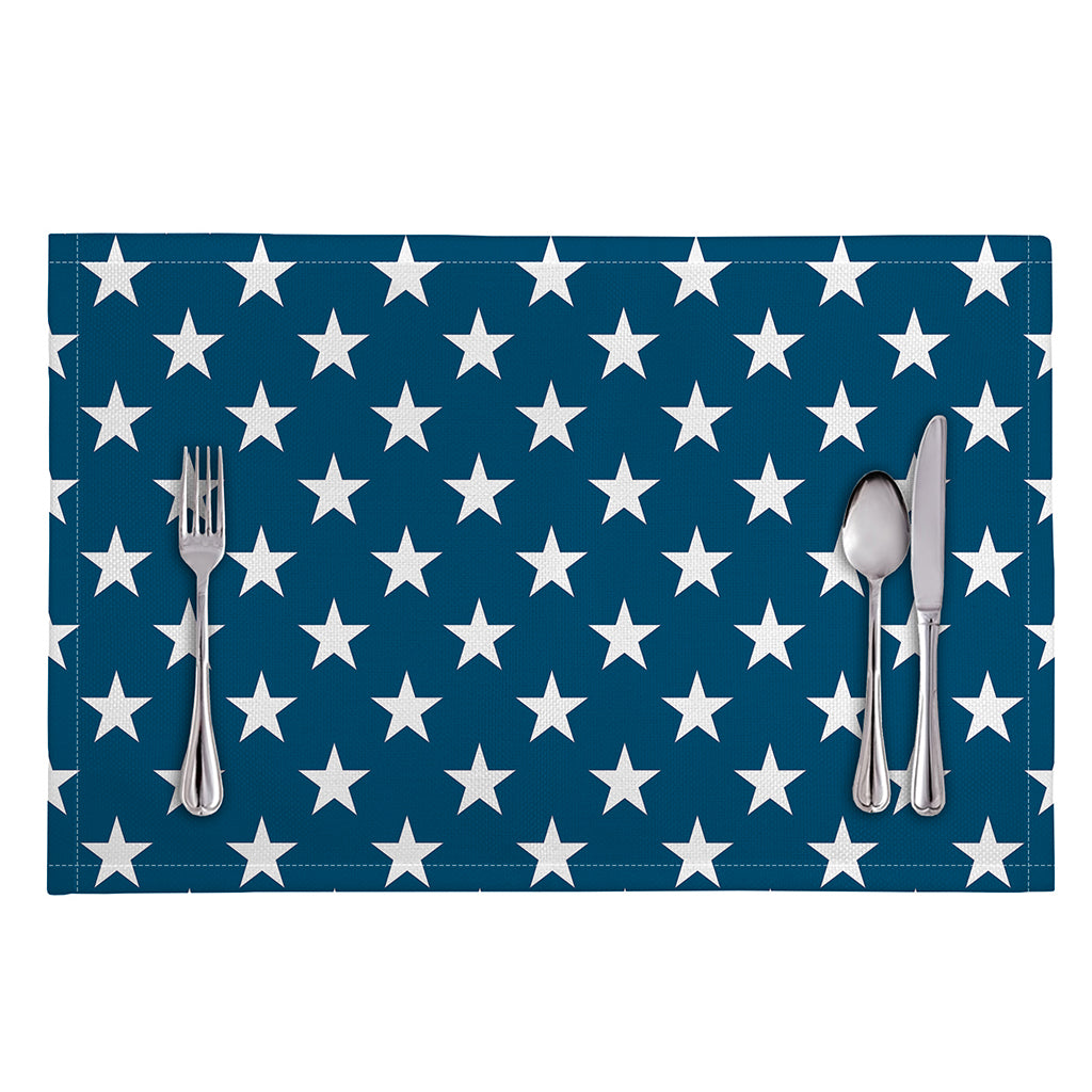 White And Blue USA Star Pattern Print Placemat