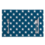 White And Blue USA Star Pattern Print Placemat
