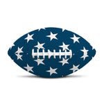 White And Blue USA Star Pattern Print Rugby Ball