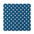 White And Blue USA Star Pattern Print Silk Bandana