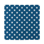 White And Blue USA Star Pattern Print Silk Bandana