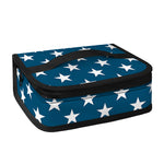 White And Blue USA Star Pattern Print Small Lunch Bag