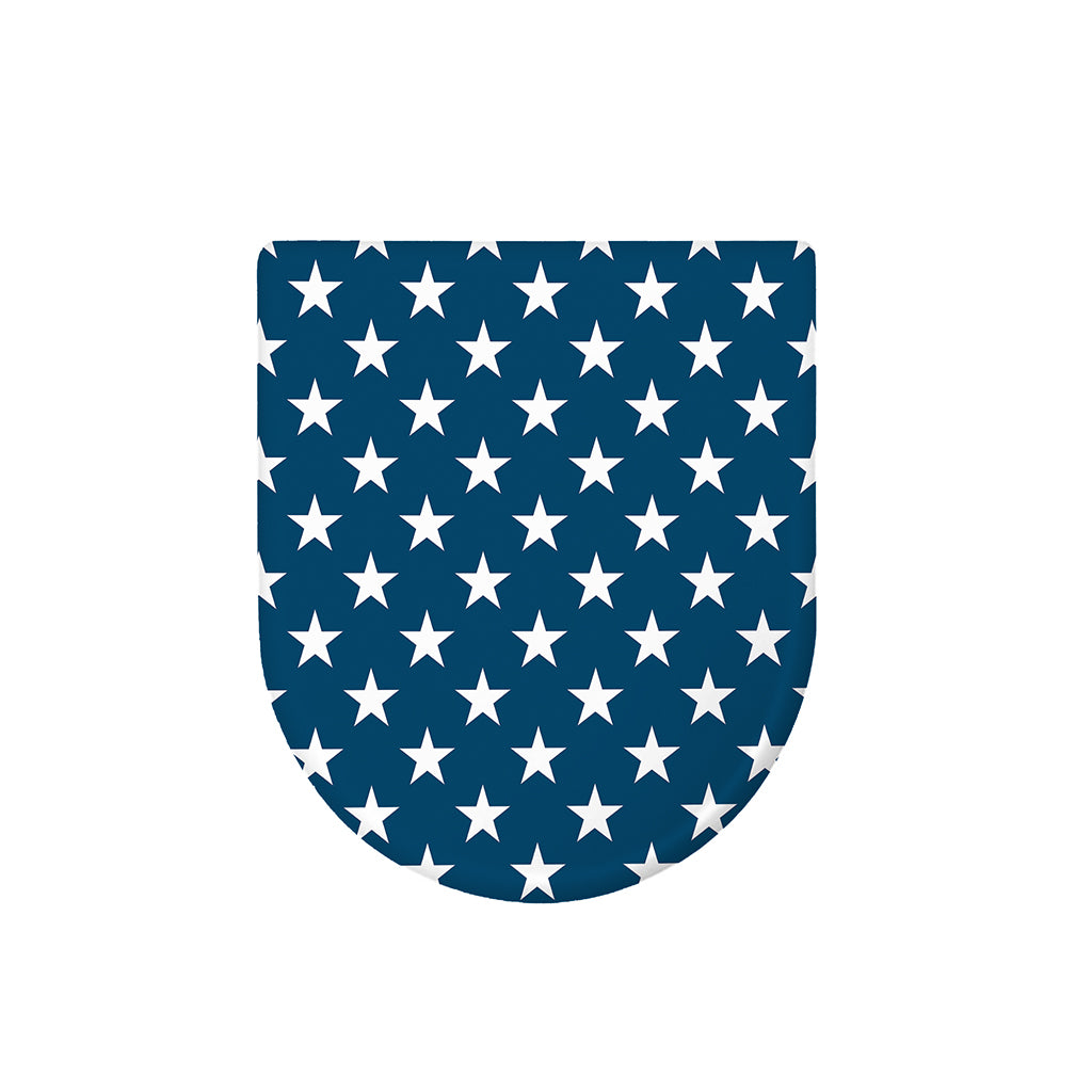 White And Blue USA Star Pattern Print Toilet Lid Cover
