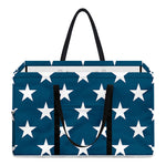 White And Blue USA Star Pattern Print Utility Tote Bag