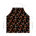 White And Brown Eagle Pattern Print Adjustable Apron