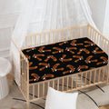 White And Brown Eagle Pattern Print Baby Crib Sheet
