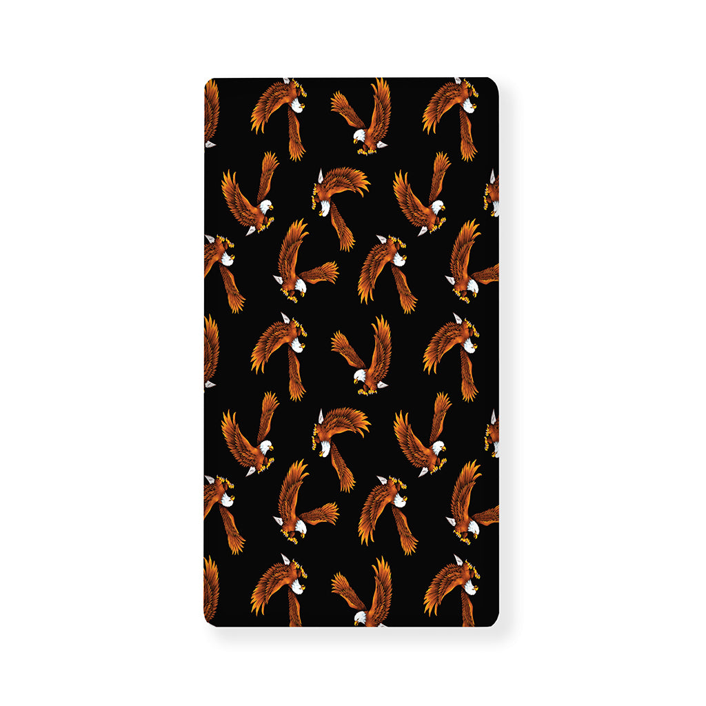 White And Brown Eagle Pattern Print Baby Crib Sheet