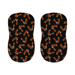 White And Brown Eagle Pattern Print Bar Stool Covers