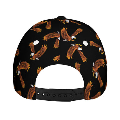 White And Brown Eagle Pattern Print Baseball Cap