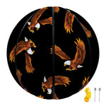 White And Brown Eagle Pattern Print Basketball