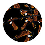 White And Brown Eagle Pattern Print Basketball