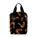 White And Brown Eagle Pattern Print Bible Tote Bag
