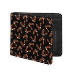 White And Brown Eagle Pattern Print Bifold Wallet