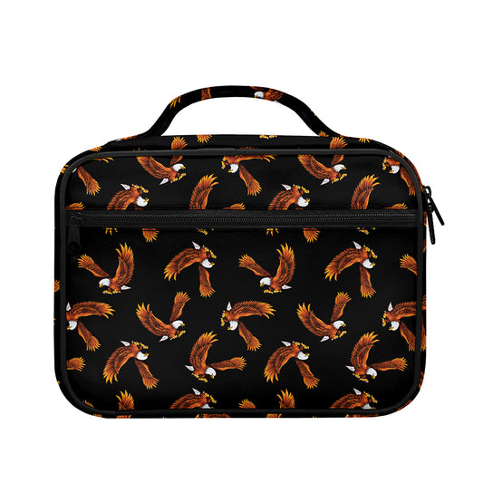White And Brown Eagle Pattern Print Briefcase Bible Bag