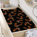 White And Brown Eagle Pattern Print Changing Pad Cover