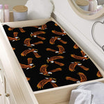 White And Brown Eagle Pattern Print Changing Pad Cover