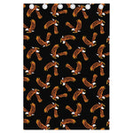 White And Brown Eagle Pattern Print Curtain