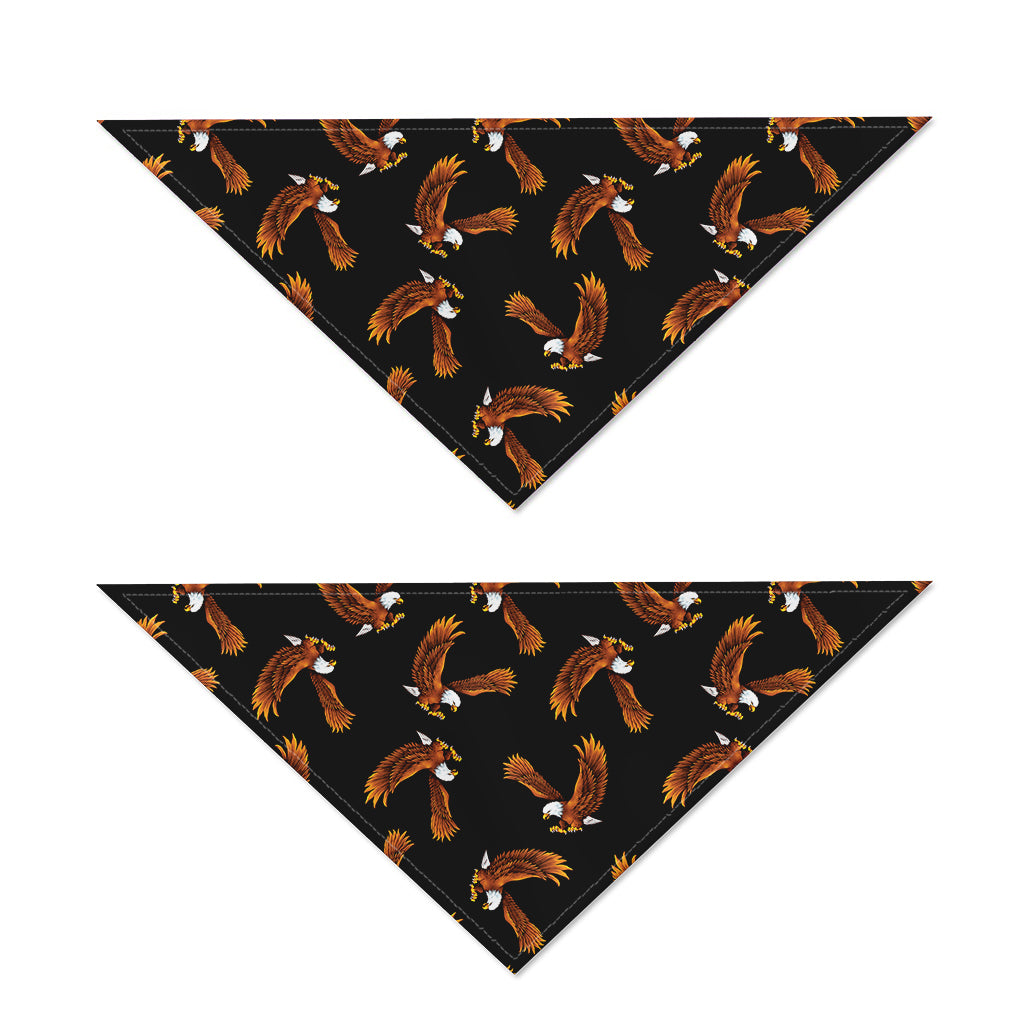 White And Brown Eagle Pattern Print Dog Bandana
