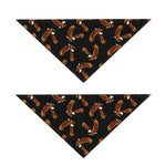 White And Brown Eagle Pattern Print Dog Bandana