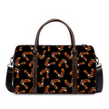 White And Brown Eagle Pattern Print Duffel Bag