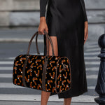White And Brown Eagle Pattern Print Duffle Bag
