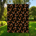 White And Brown Eagle Pattern Print Garden Flag
