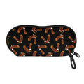 White And Brown Eagle Pattern Print Glasses Case