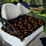 White And Brown Eagle Pattern Print Golf Cart Seat Cover