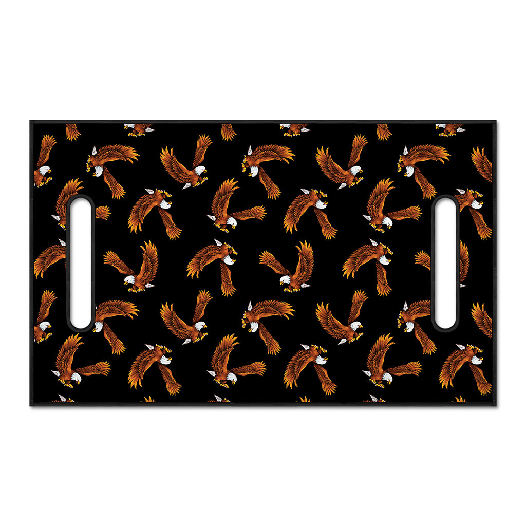 White And Brown Eagle Pattern Print Golf Cart Seat Cover
