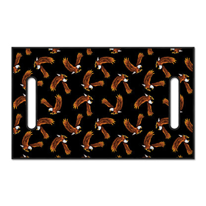 White And Brown Eagle Pattern Print Golf Cart Seat Cover