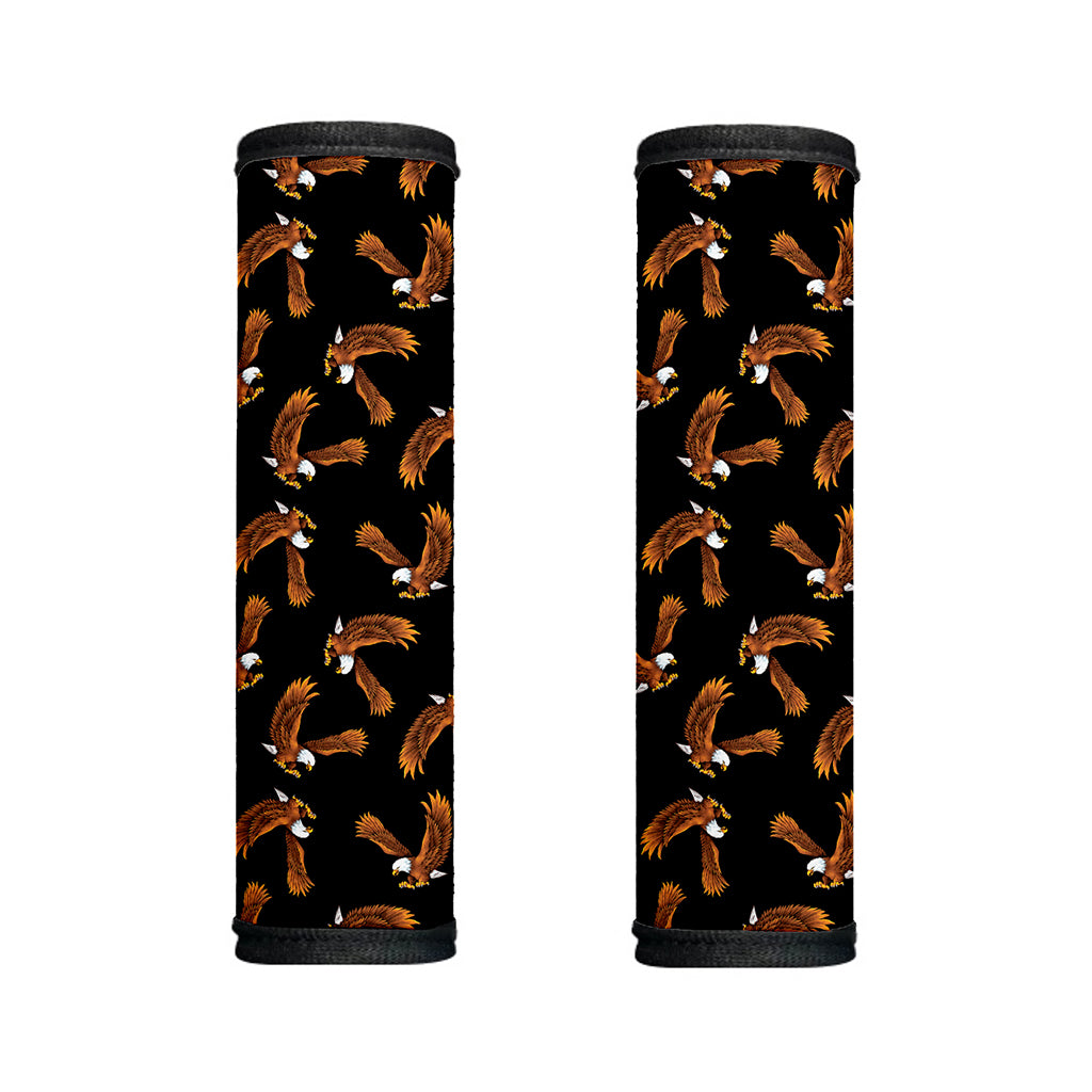 White And Brown Eagle Pattern Print Handle Covers