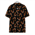 White And Brown Eagle Pattern Print Hawaiian Shirt