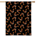 White And Brown Eagle Pattern Print House Flag