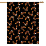 White And Brown Eagle Pattern Print House Flag