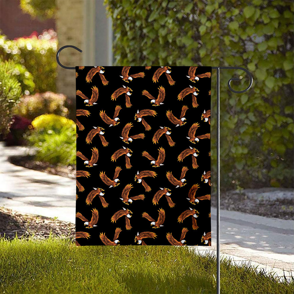 White And Brown Eagle Pattern Print House Flag