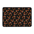 White And Brown Eagle Pattern Print Kitchen Mat