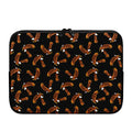 White And Brown Eagle Pattern Print Laptop Sleeve