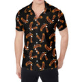 White And Brown Eagle Pattern Print Men's Shirt