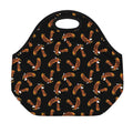 White And Brown Eagle Pattern Print Neoprene Lunch Bag