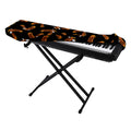 White And Brown Eagle Pattern Print Piano Keyboard Cover